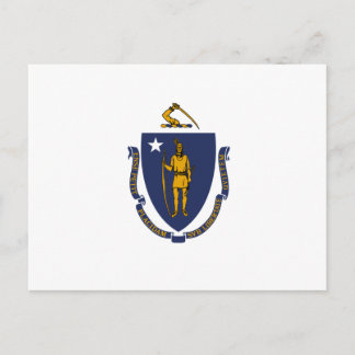Carte Postale Drapeau du Massachusetts
