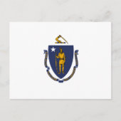 Carte Postale Drapeau du Massachusetts (Devant)
