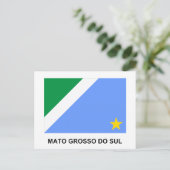 Carte Postale Drapeau du Mato Grosso do Sul, Brésil (Debout devant)