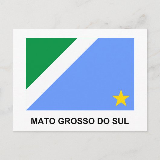 Carte Postale Drapeau du Mato Grosso do Sul, Brésil (Devant)