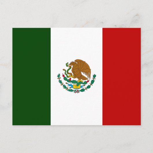Carte Postale Drapeau du Mexique (Devant)