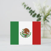 Carte Postale Drapeau du Mexique (Debout devant)
