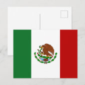 Carte Postale Drapeau du Mexique (Devant / Derrière)