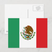 Carte Postale Drapeau du Mexique (Devant / Derrière)