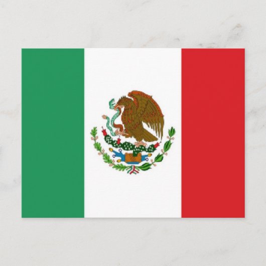Carte Postale Drapeau du Mexique (Devant)