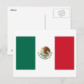 Carte Postale Drapeau du Mexique (Devant / Derrière)