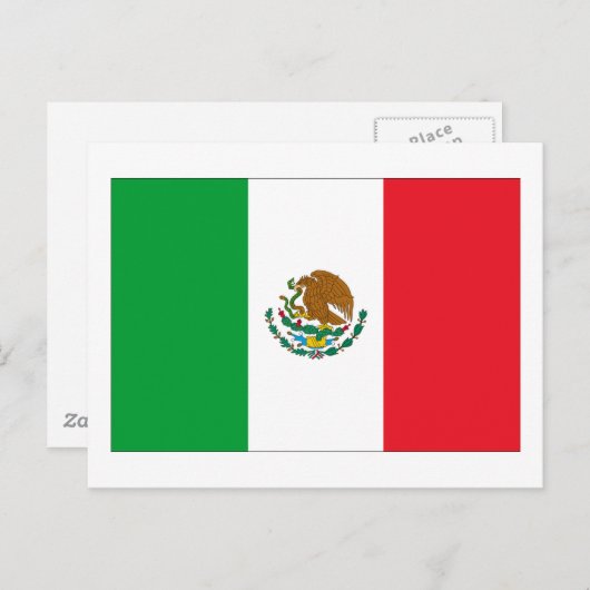 Carte Postale Drapeau du Mexique (Devant / Derrière)