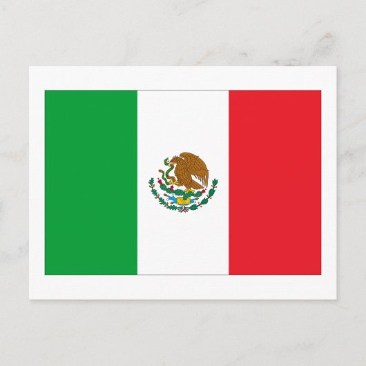 Carte Postale Drapeau du Mexique (Devant)