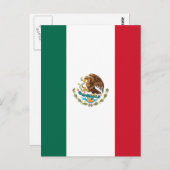 Carte Postale Drapeau du Mexique (Devant / Derrière)