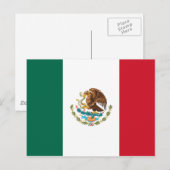 Carte Postale Drapeau du Mexique (Devant / Derrière)