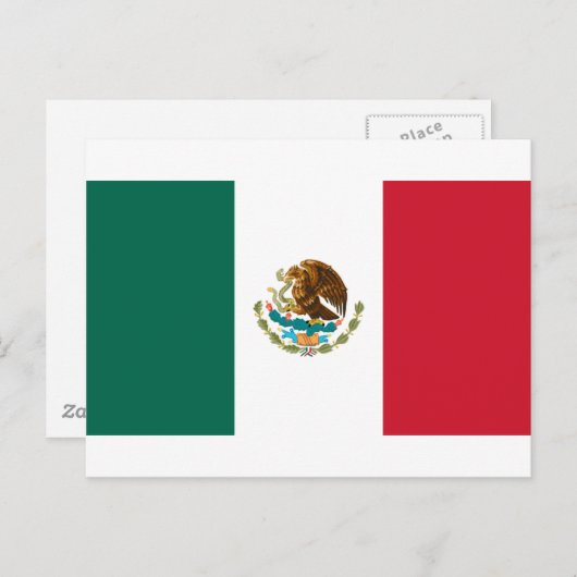 Carte Postale Drapeau du Mexique (Devant / Derrière)