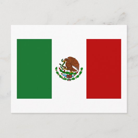 Carte Postale Drapeau du Mexique (Devant)