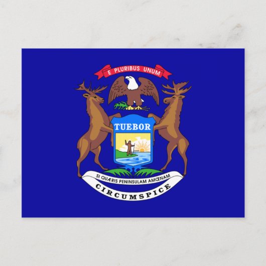 Carte Postale Drapeau du Michigan (Devant)