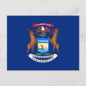 Carte Postale Drapeau du Michigan, Drapeau du Michigan (Devant)