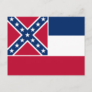 Carte Postale Drapeau du Mississippi