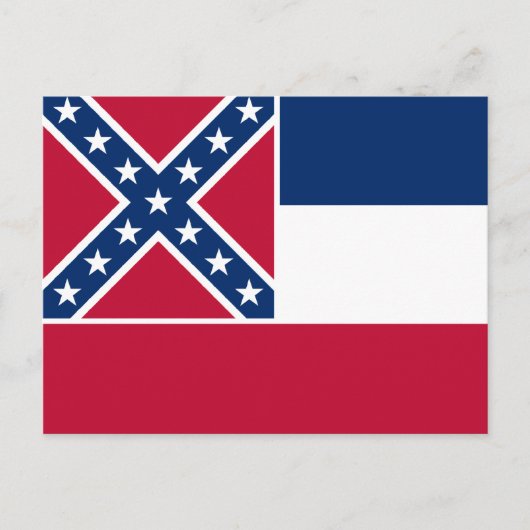 Carte Postale Drapeau du Mississippi (Devant)