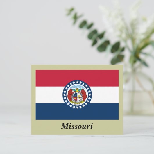 Carte Postale Drapeau du Missouri (Debout devant)