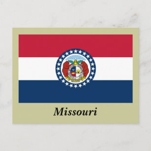 Carte Postale Drapeau du Missouri