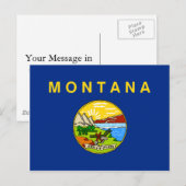 Carte Postale Drapeau du Montana (Devant / Derrière)