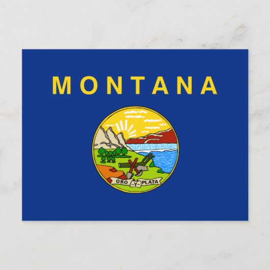 Carte Postale Drapeau du Montana (Devant)