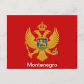 Carte Postale Drapeau du Monténégro (Devant)