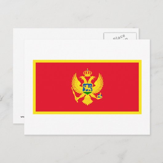 Carte Postale Drapeau du Monténégro (Devant / Derrière)