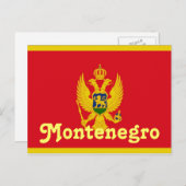Carte Postale Drapeau du Monténégro (Devant / Derrière)