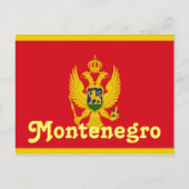 Carte Postale Drapeau du Monténégro (Devant)