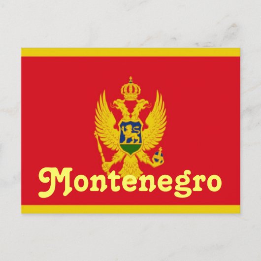 Carte Postale Drapeau du Monténégro (Devant)
