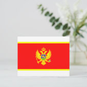 Carte Postale Drapeau du Monténégro (Debout devant)
