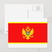 Carte Postale Drapeau du Monténégro (Devant / Derrière)
