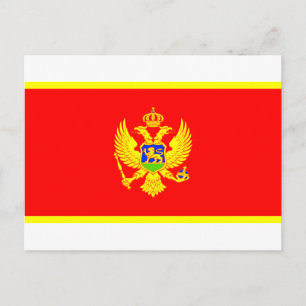 Carte Postale Drapeau du Monténégro