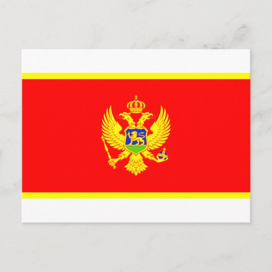 Carte Postale Drapeau du Monténégro (Devant)