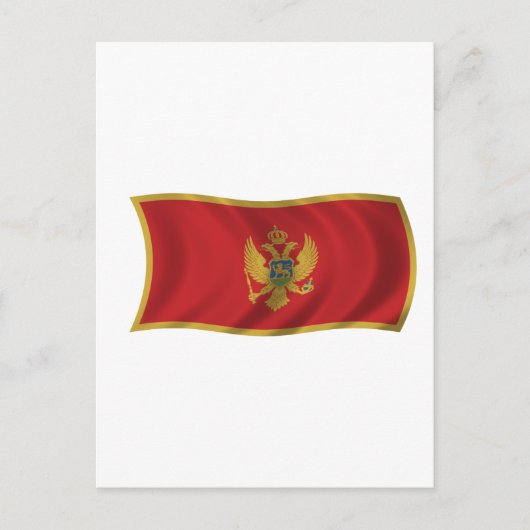 Carte Postale Drapeau du Monténégro (Devant)
