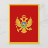 Carte Postale Drapeau du Monténégro (Devant)