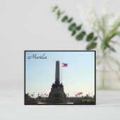 Carte Postale drapeau du monument de rizal (Debout devant)