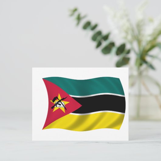 Carte Postale Drapeau du Mozambique (Debout devant)