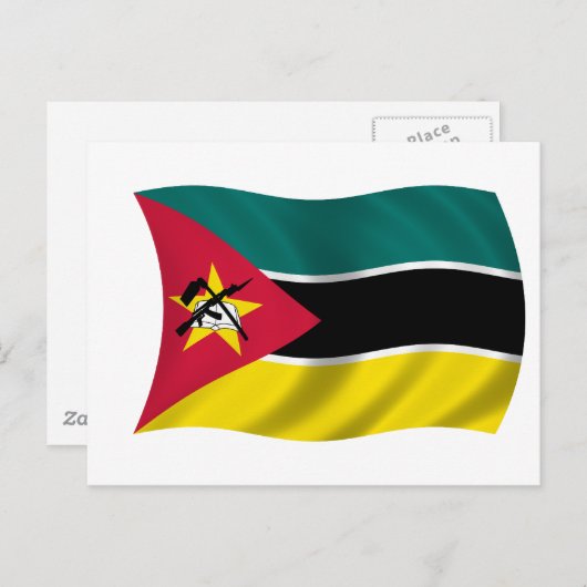 Carte Postale Drapeau du Mozambique (Devant / Derrière)