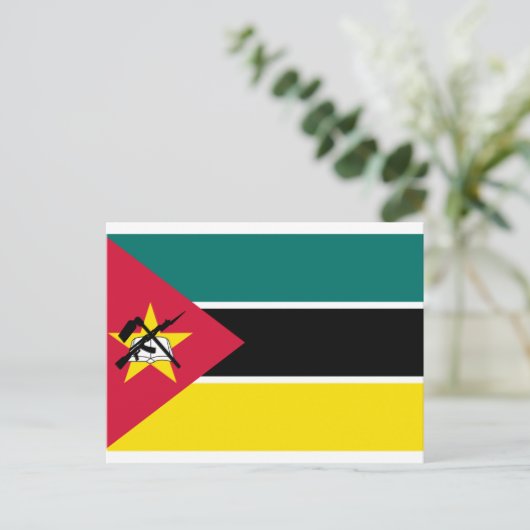 Carte Postale Drapeau du Mozambique (Debout devant)