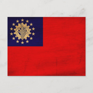 Carte Postale Drapeau du Myanmar