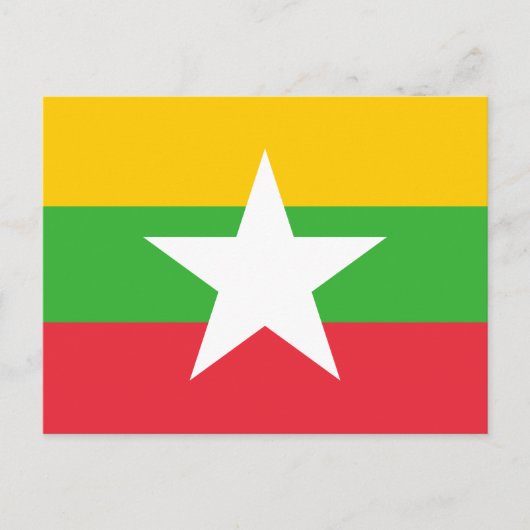 Carte Postale Drapeau du Myanmar (Devant)