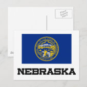 Carte Postale Drapeau du Nebraska (Devant / Derrière)