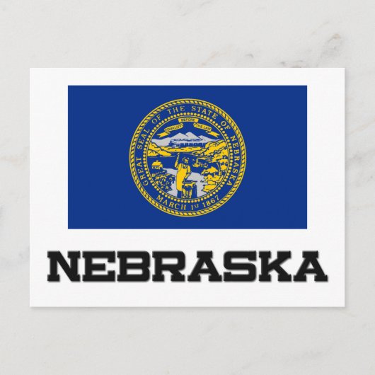 Carte Postale Drapeau du Nebraska (Devant)