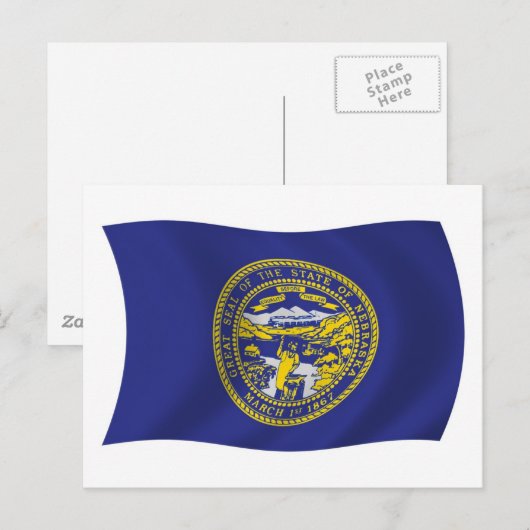 Carte postale drapeau du Nebraska (Devant / Derrière)