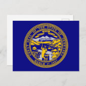 Carte Postale Drapeau du Nebraska (Devant / Derrière)