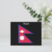 Carte Postale Drapeau du Népal (Debout devant)