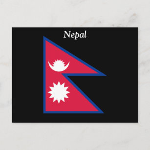 Carte Postale Drapeau du Népal