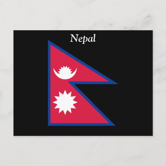 Carte Postale Drapeau du Népal (Devant)