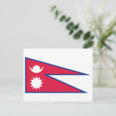 Carte Postale Drapeau du Népal (Debout devant)