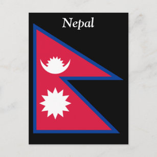 Carte Postale Drapeau du Népal